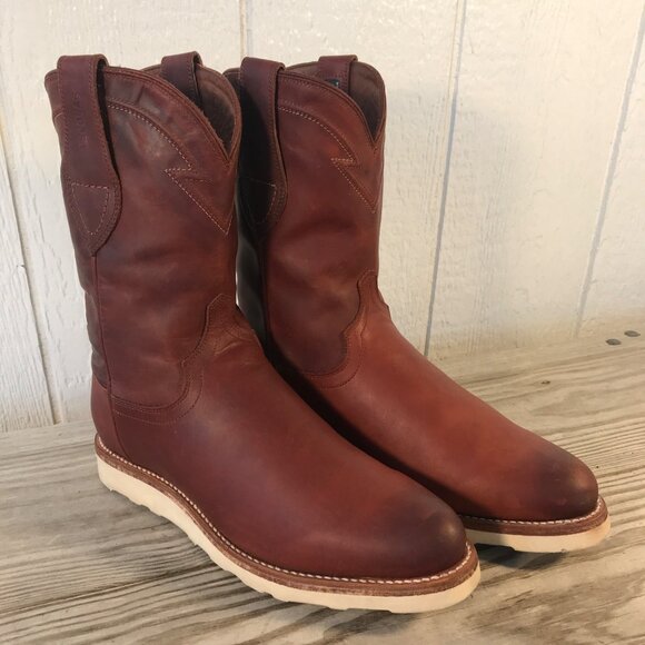 Tecovas Other - Tecovas Knox Mens Wedge Roper Briar Leather Western Boots 9 D 1025